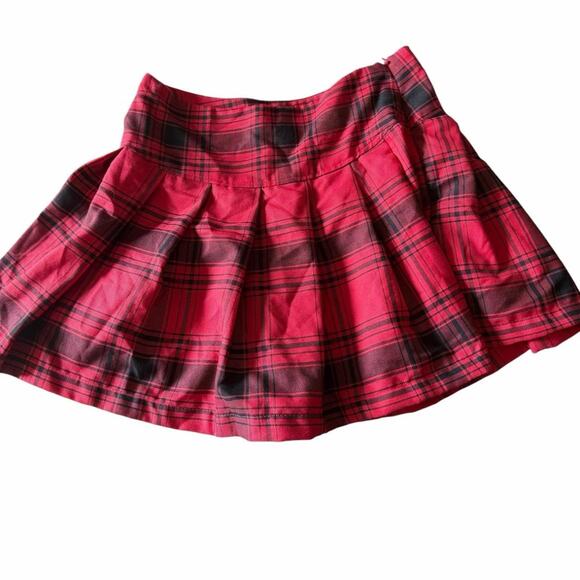 Streetwear-society Dresses & Skirts - Red Plaid Pleated Mini Skirt Major 90s and y2k Vibes NWT